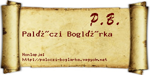 Palóczi Boglárka névjegykártya