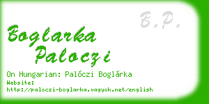 boglarka paloczi business card